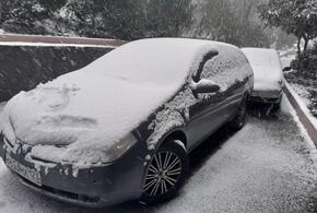 С наступающим: в прибрежной части Сочи выпал первый снег