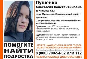 Поехала в Краснодар и пропала: 16-летнюю девушку из Тбилисского района Кубани ищут близкие