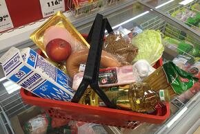 Корзина с продуктами из супермаркета