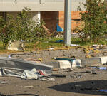 Загорелась крыша, разрушена стена, повреждён магазин: последствия украинской атаки в Славянском районе Кубани